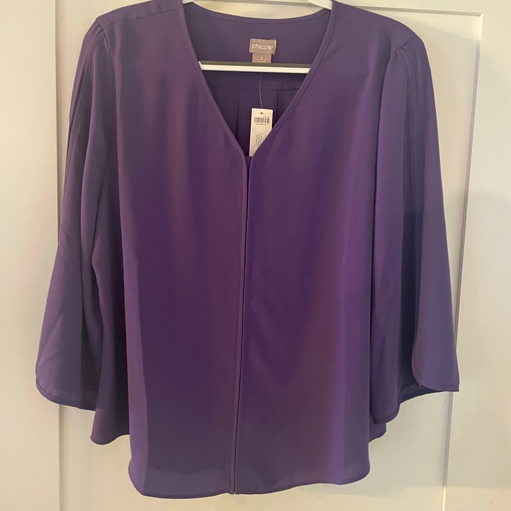 Chicos V Neck blouse violet